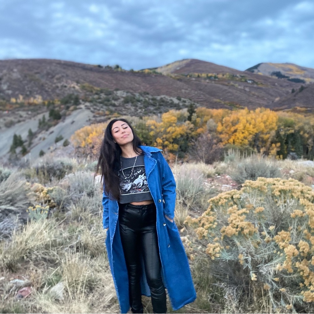 Boohoo Blue Jean Jacket Coat